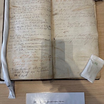 a very old book, hand writen daitin 1740's